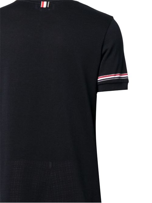 T-shirt with stripes on the sleeve THOM BROWNE | MJS247AJ0129415